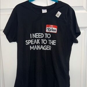 Black Graphic Tee - KAREN short sleeve